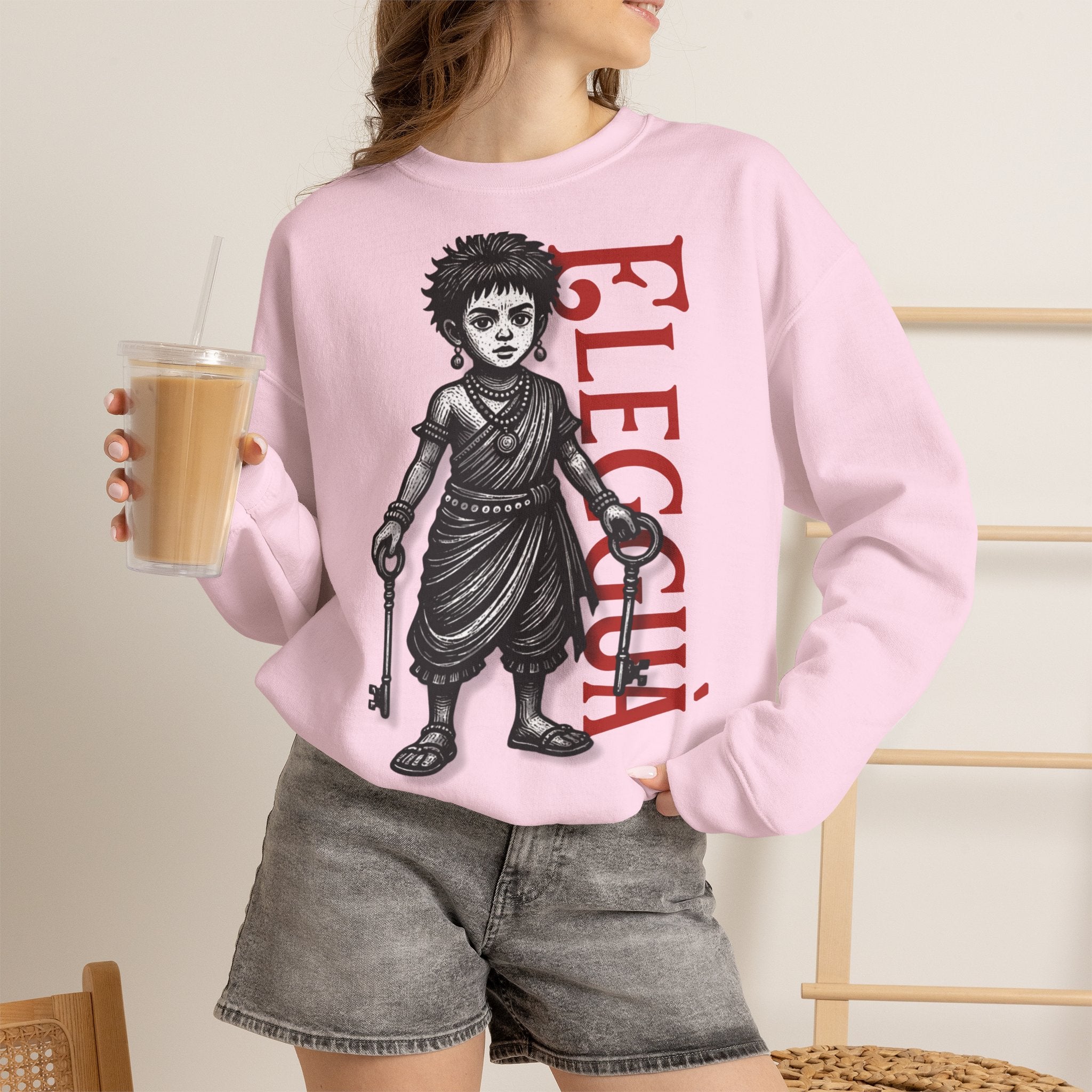 Elegguá Child Sweatshirt – Santería/Orisha Devotional Crewneck
