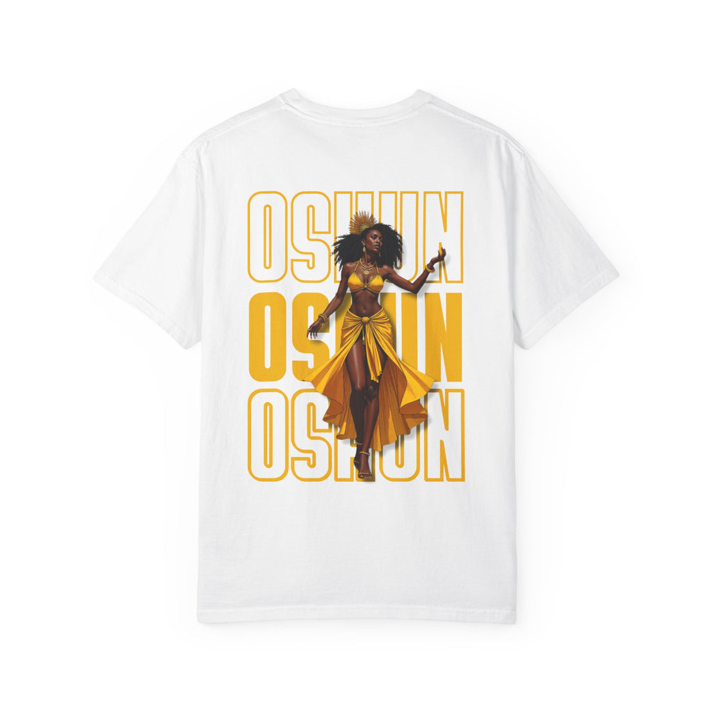 Oshun Goddess Graphic T-shirt | Afrocentric Illustration, Yellow Goddess Print