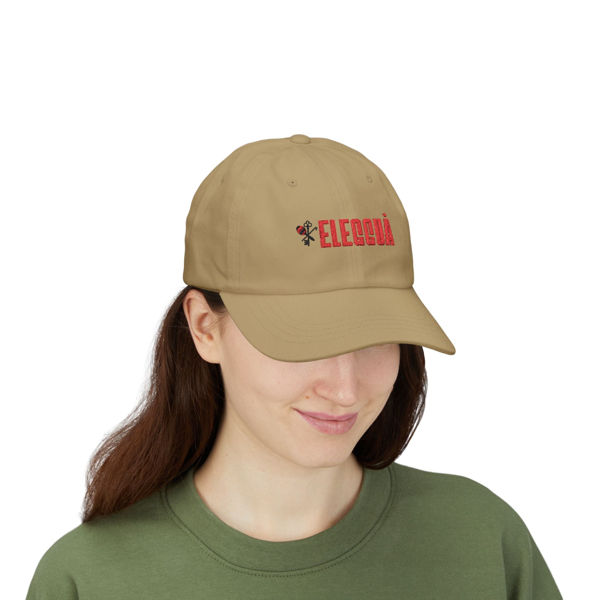Eleguá Embroidered Dad Cap – Spiritual Afro-Cuban Orisha Hat