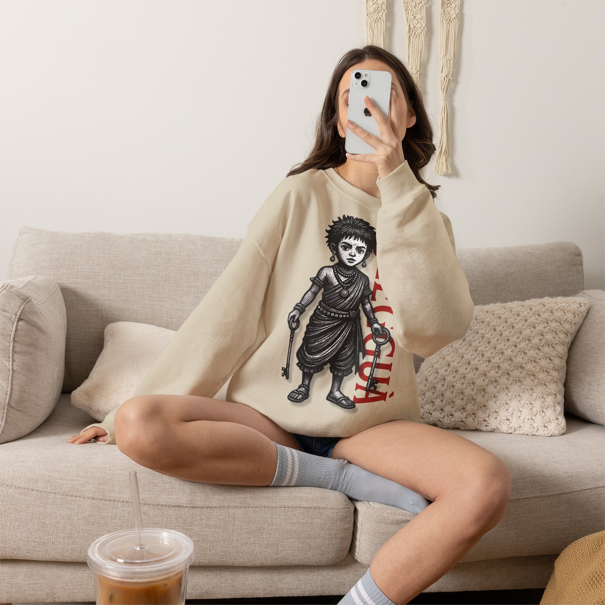 Elegguá Child Sweatshirt – Santería/Orisha Devotional Crewneck