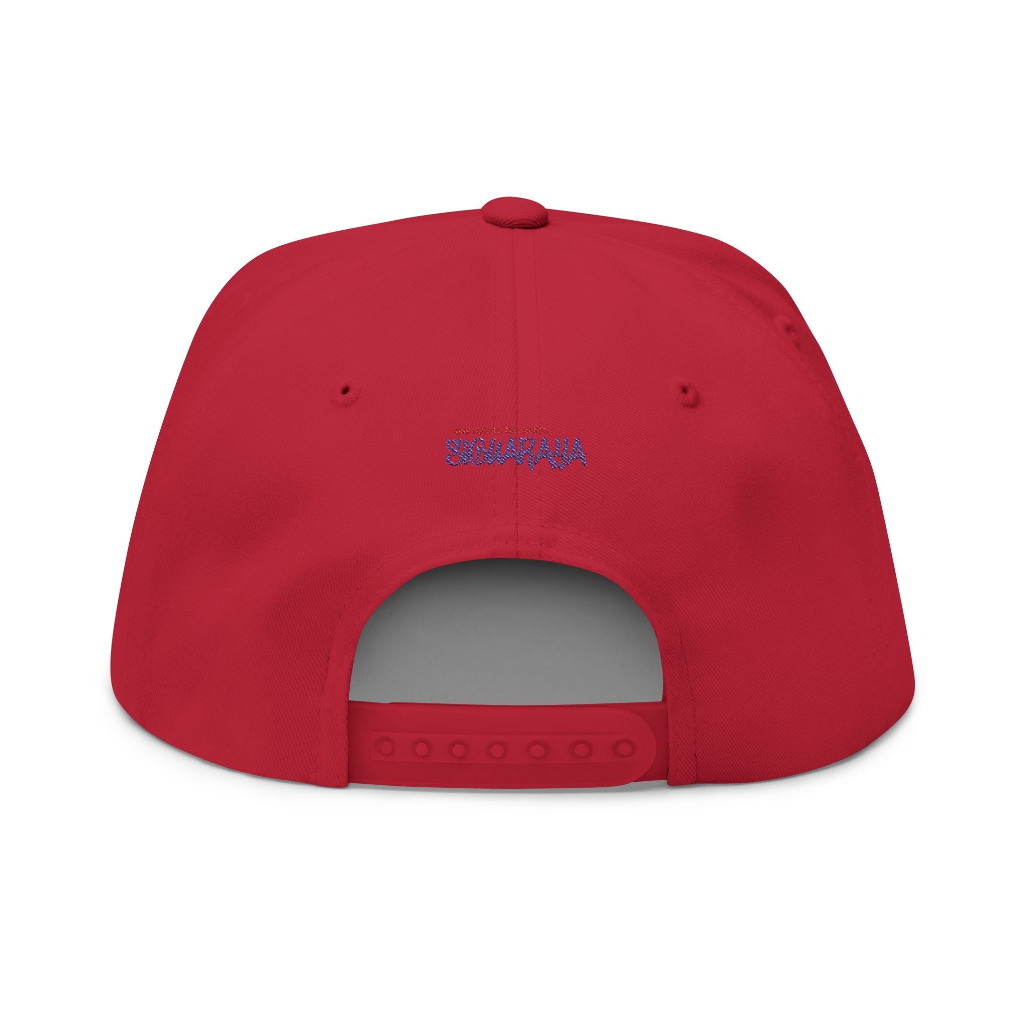Cuba Embroidered Flat Bill Cap — Vintage Script Cuban Pride Snapback