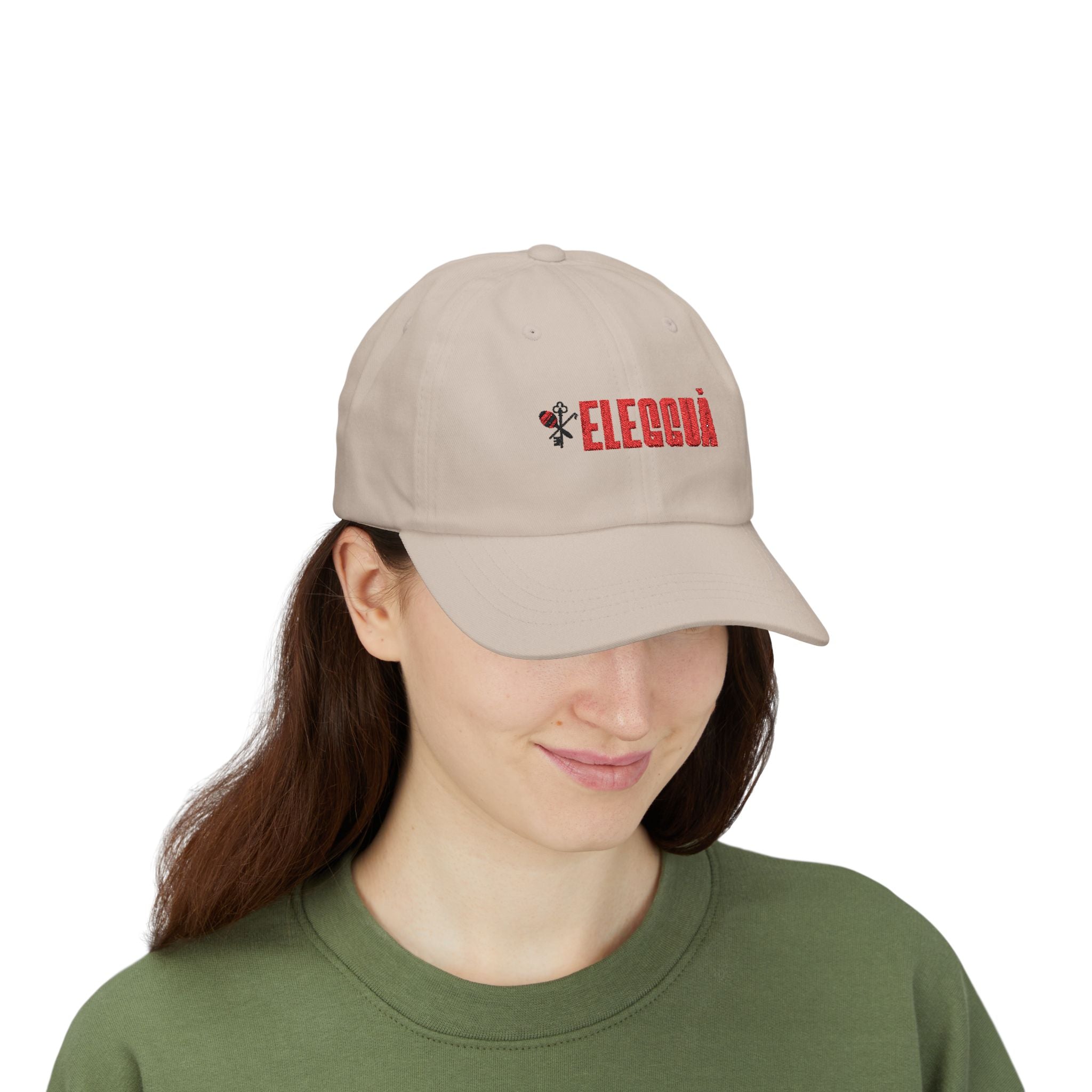 Eleguá Embroidered Dad Cap – Spiritual Afro-Cuban Orisha Hat