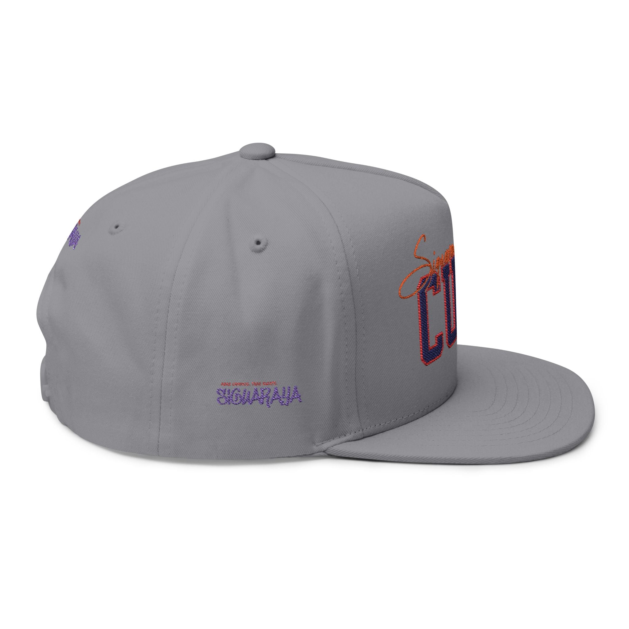 Cuba Embroidered Flat Bill Cap — Vintage Script Cuban Pride Snapback