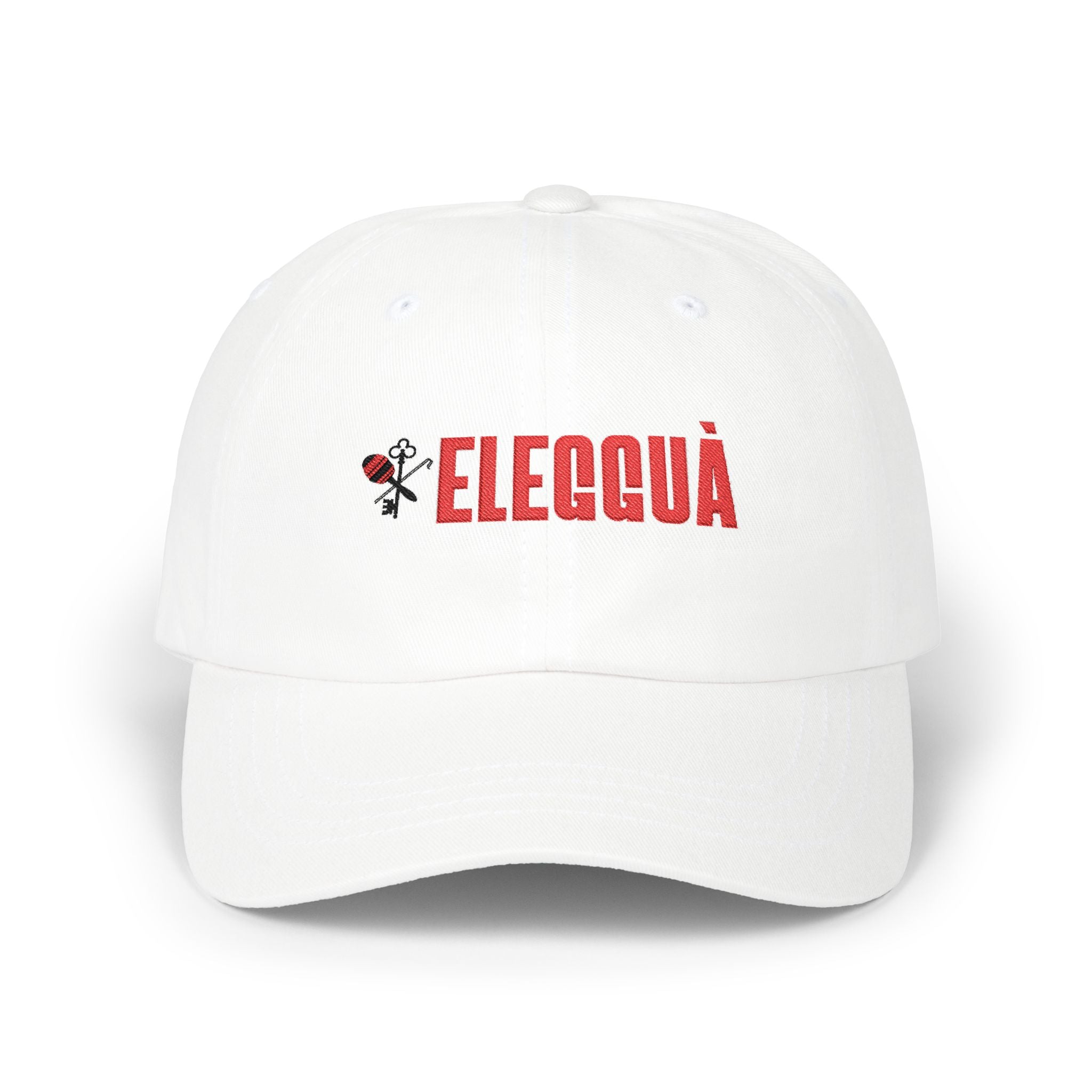Eleguá Embroidered Dad Cap – Spiritual Afro-Cuban Orisha Hat