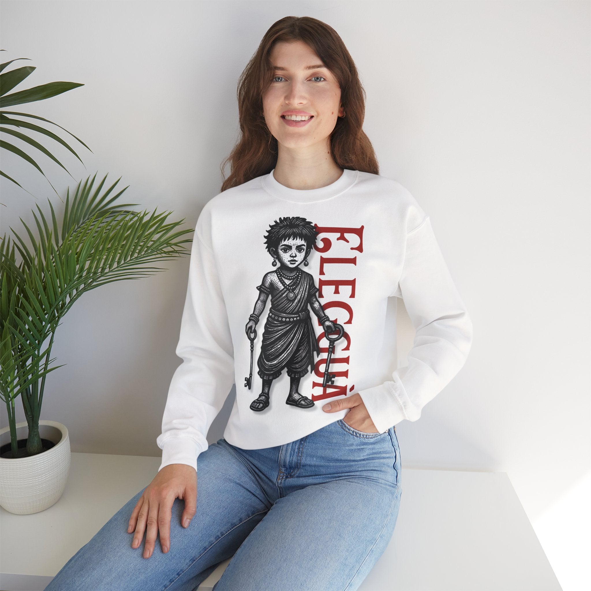 Elegguá Child Sweatshirt – Santería/Orisha Devotional Crewneck