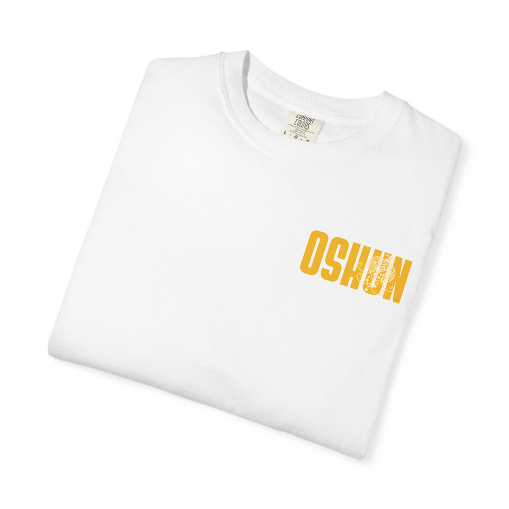 Oshun Goddess Graphic T-shirt | Afrocentric Illustration, Yellow Goddess Print