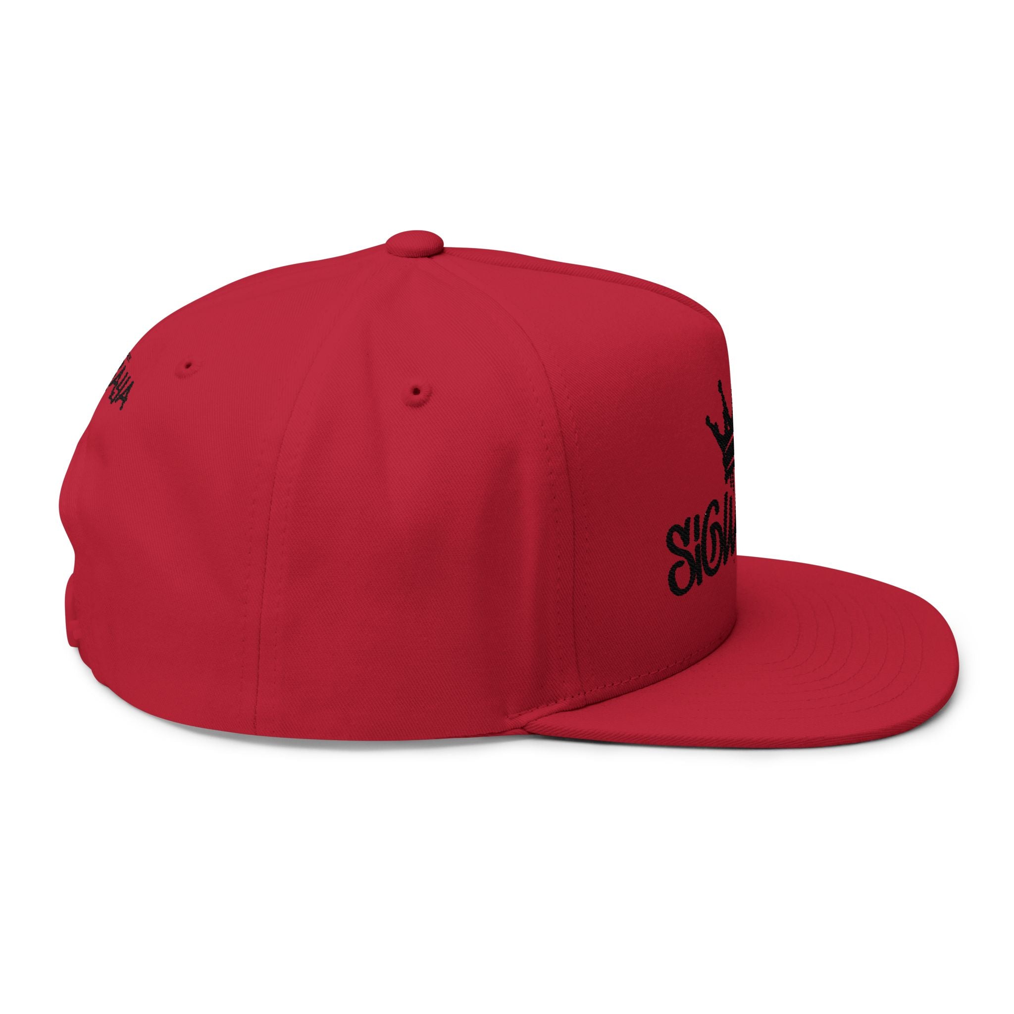 Snapback Hat — 'SiGwaraja' Crown Embroidered Flat Bill Cap