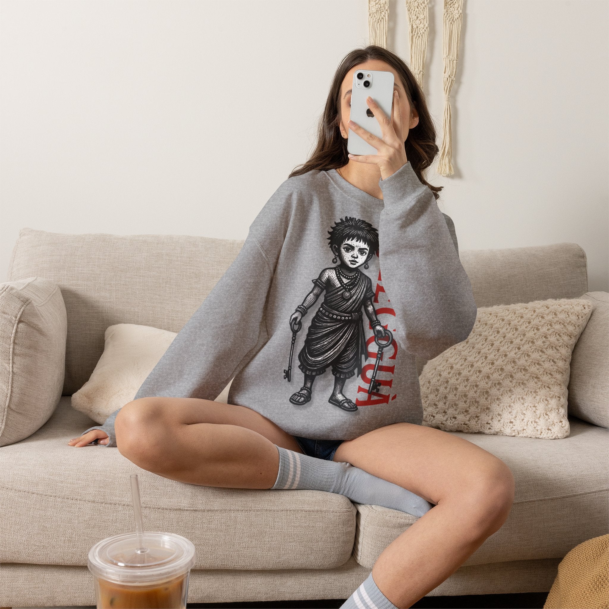 Elegguá Child Sweatshirt – Santería/Orisha Devotional Crewneck
