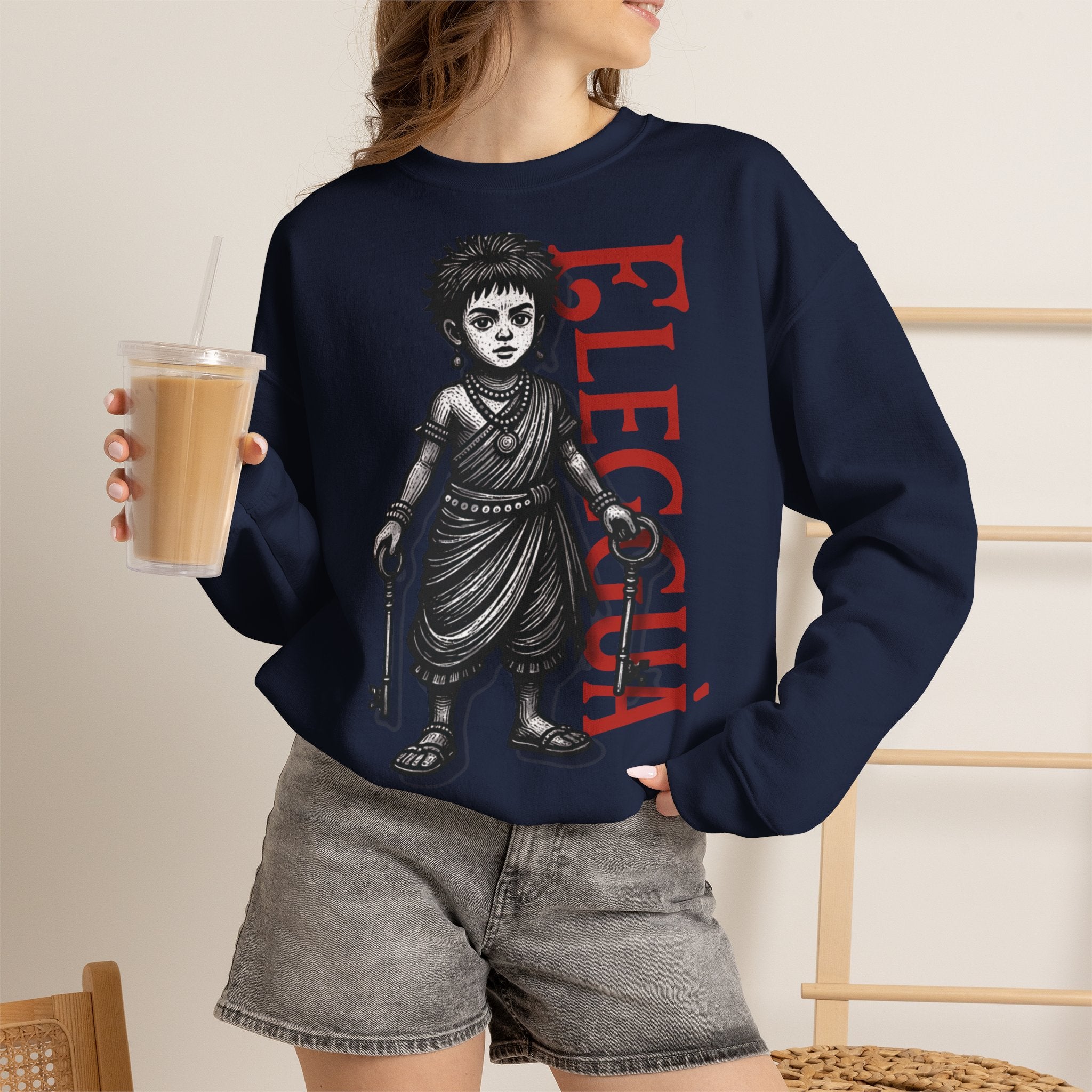 Elegguá Child Sweatshirt – Santería/Orisha Devotional Crewneck