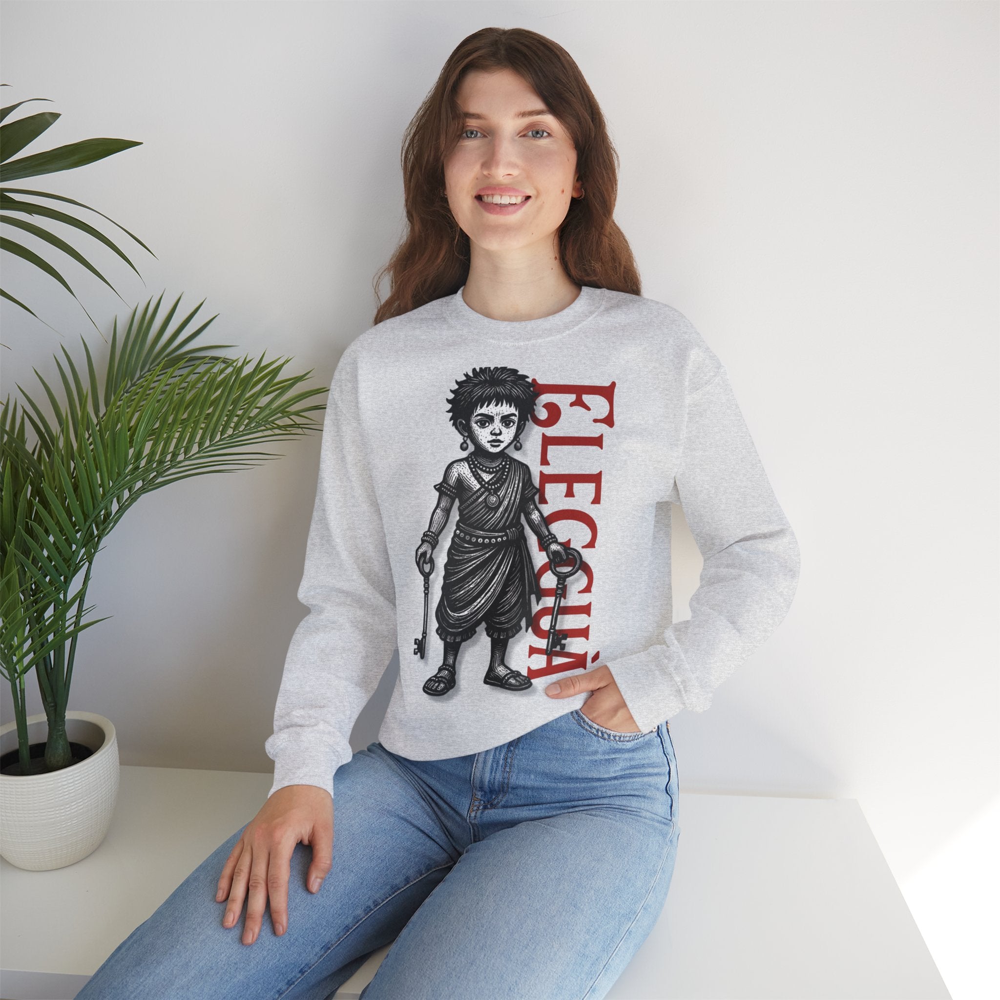 Elegguá Child Sweatshirt – Santería/Orisha Devotional Crewneck