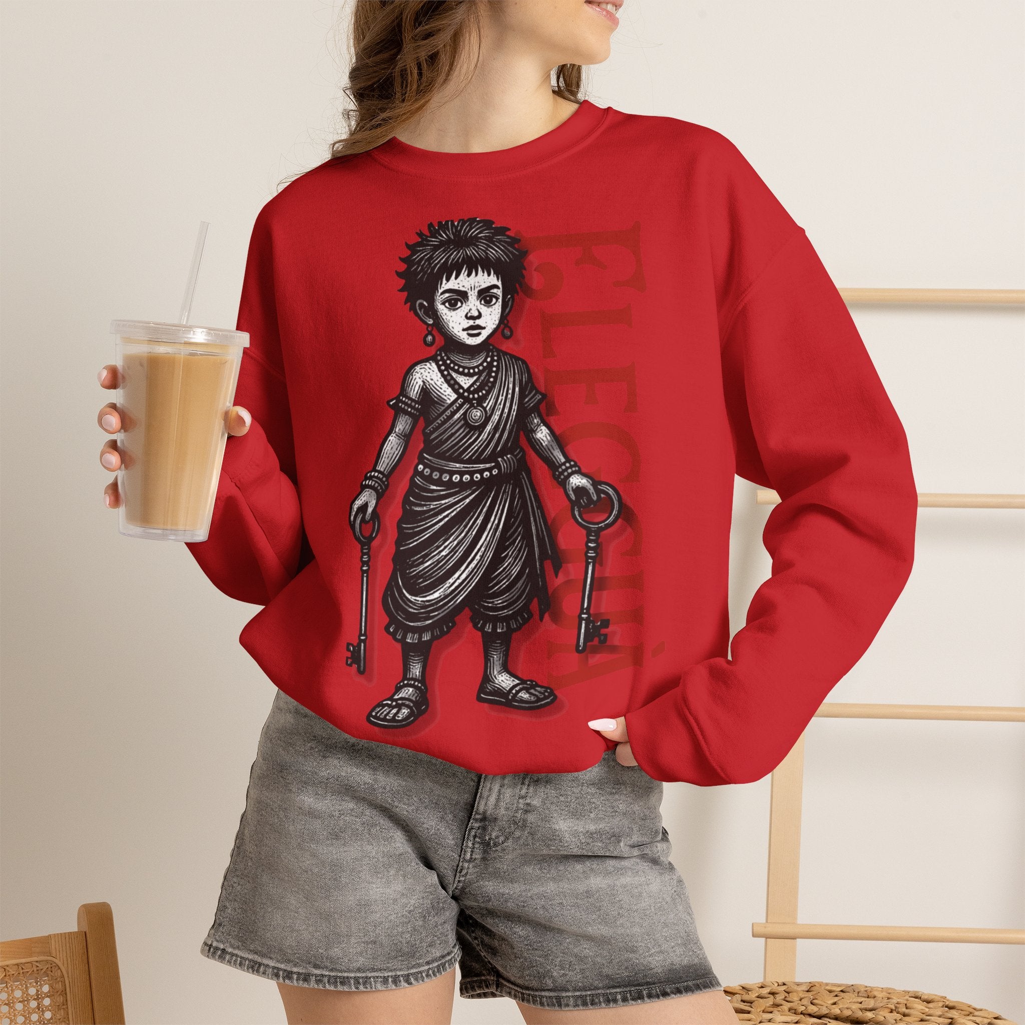 Elegguá Child Sweatshirt – Santería/Orisha Devotional Crewneck