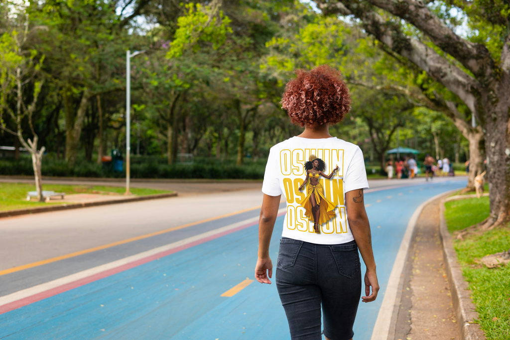 Oshun Goddess Graphic T-shirt | Afrocentric Illustration, Yellow Goddess Print