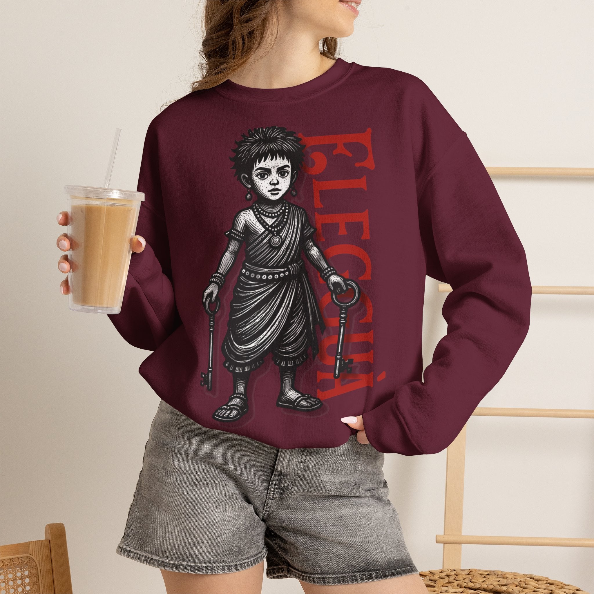 Elegguá Child Sweatshirt – Santería/Orisha Devotional Crewneck