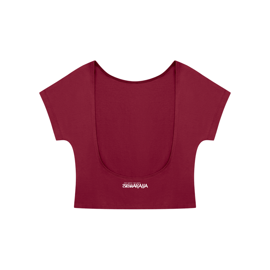 Siguaraya Women's Open-Back T-Shirt, Cut Out Back Tops for Women, Casual Summer Open Back Shirt, Stylish Trendy Backless Tee, Gift for Her