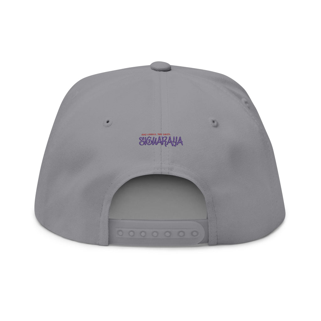 Cuba Embroidered Flat Bill Cap — Vintage Script Cuban Pride Snapback