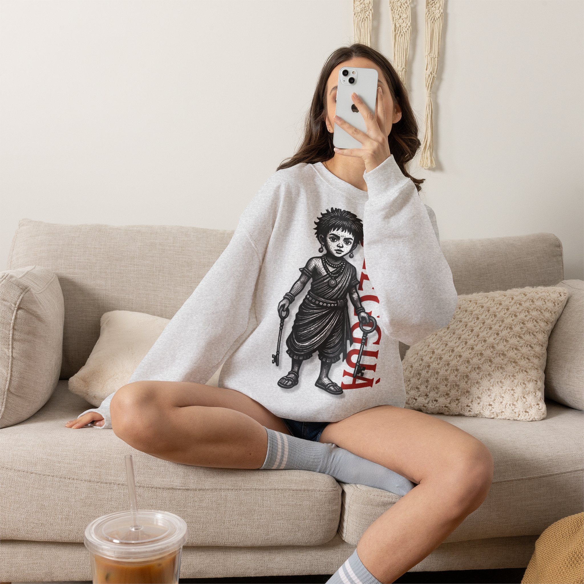 Elegguá Child Sweatshirt – Santería/Orisha Devotional Crewneck