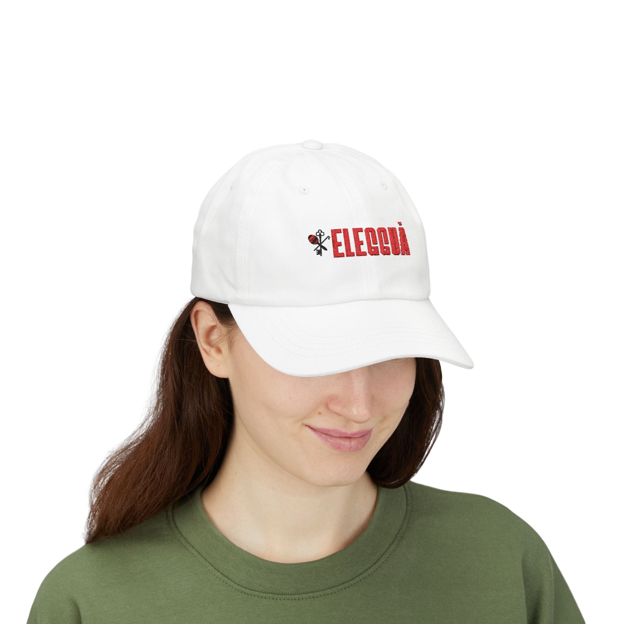 Eleguá Embroidered Dad Cap – Spiritual Afro-Cuban Orisha Hat