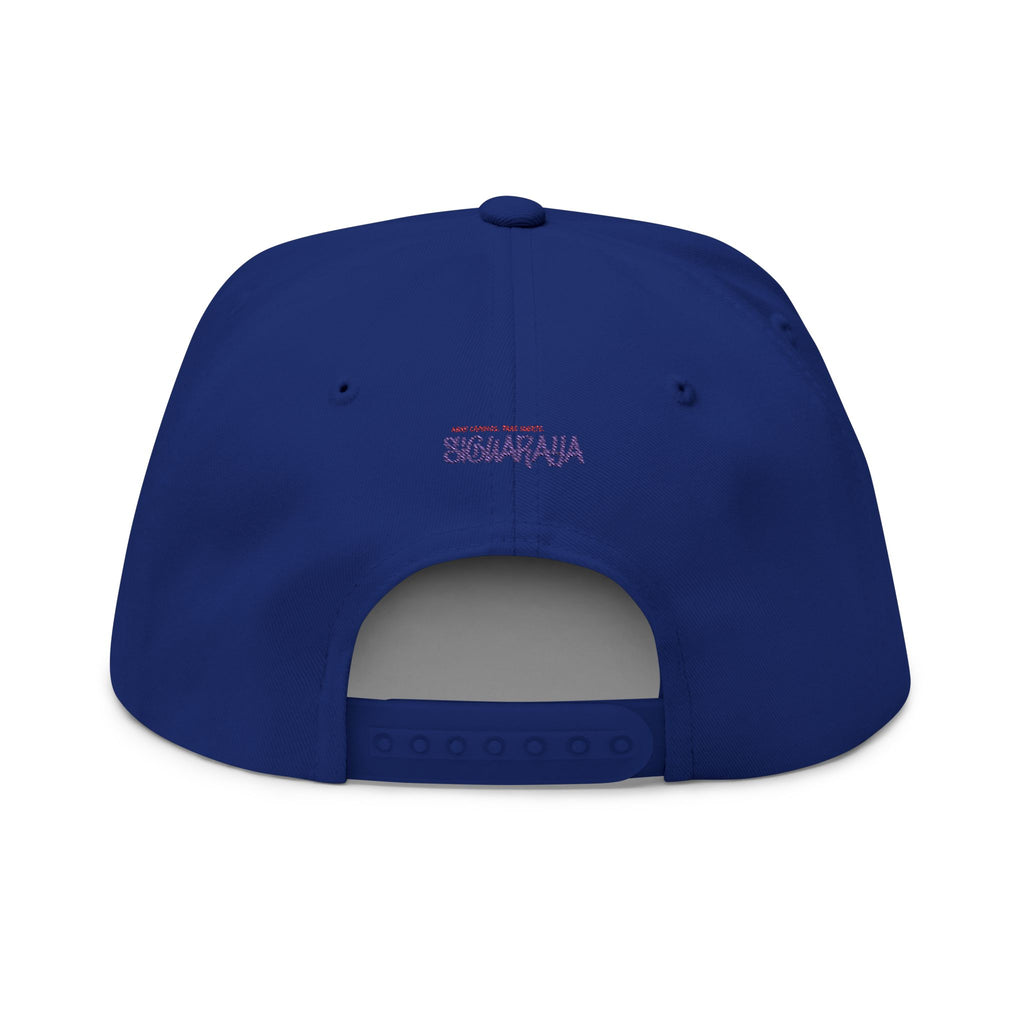 Cuba Embroidered Flat Bill Cap — Vintage Script Cuban Pride Snapback