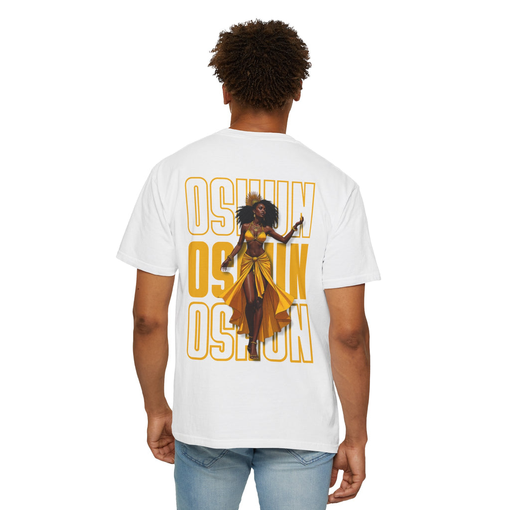 Oshun Goddess Graphic T-shirt | Afrocentric Illustration, Yellow Goddess Print