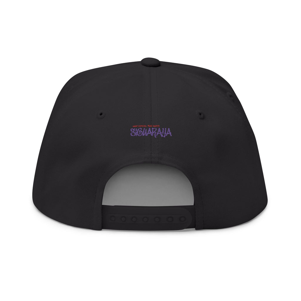 Cuba Embroidered Flat Bill Cap — Vintage Script Cuban Pride Snapback