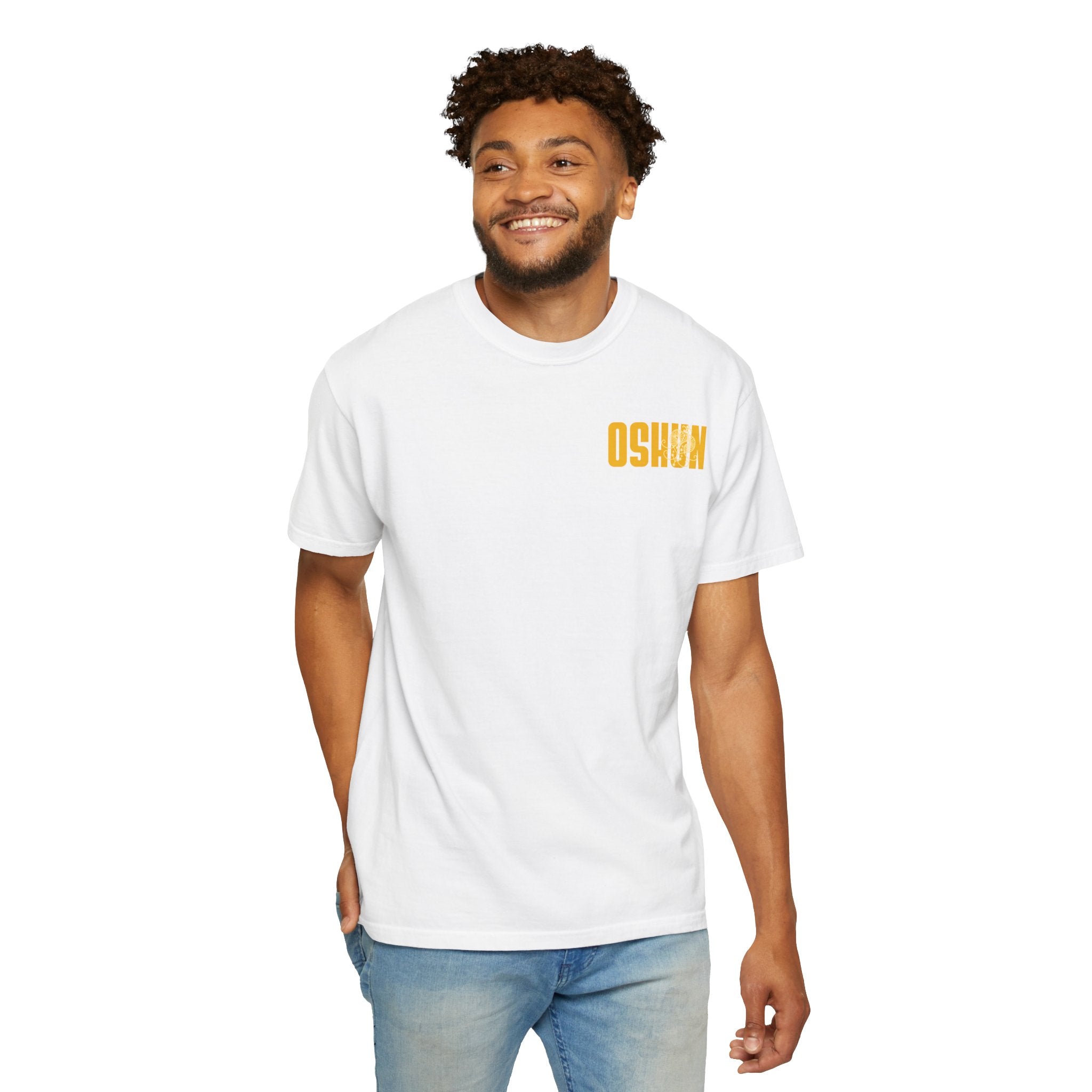 Oshun Goddess Graphic T-shirt | Afrocentric Illustration, Yellow Goddess Print