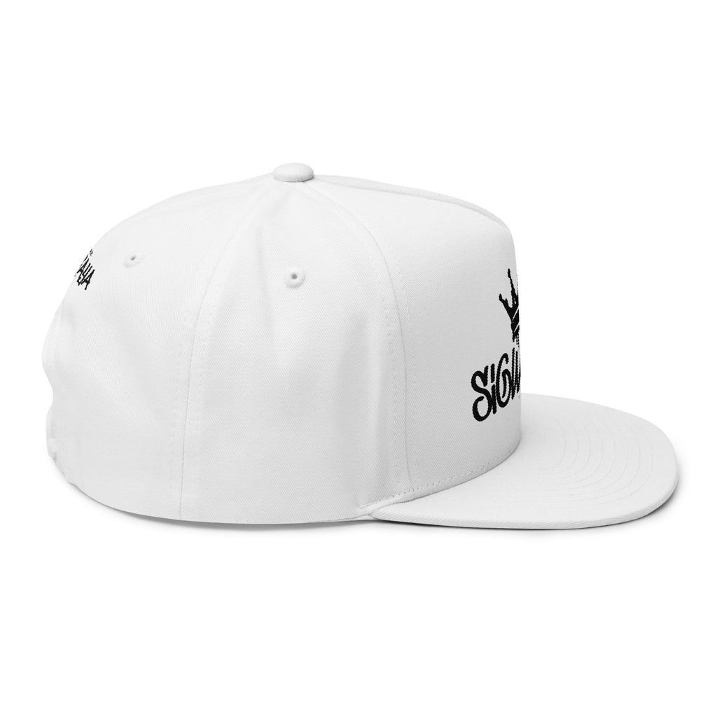 Snapback Hat — 'SiGwaraja' Crown Embroidered Flat Bill Cap