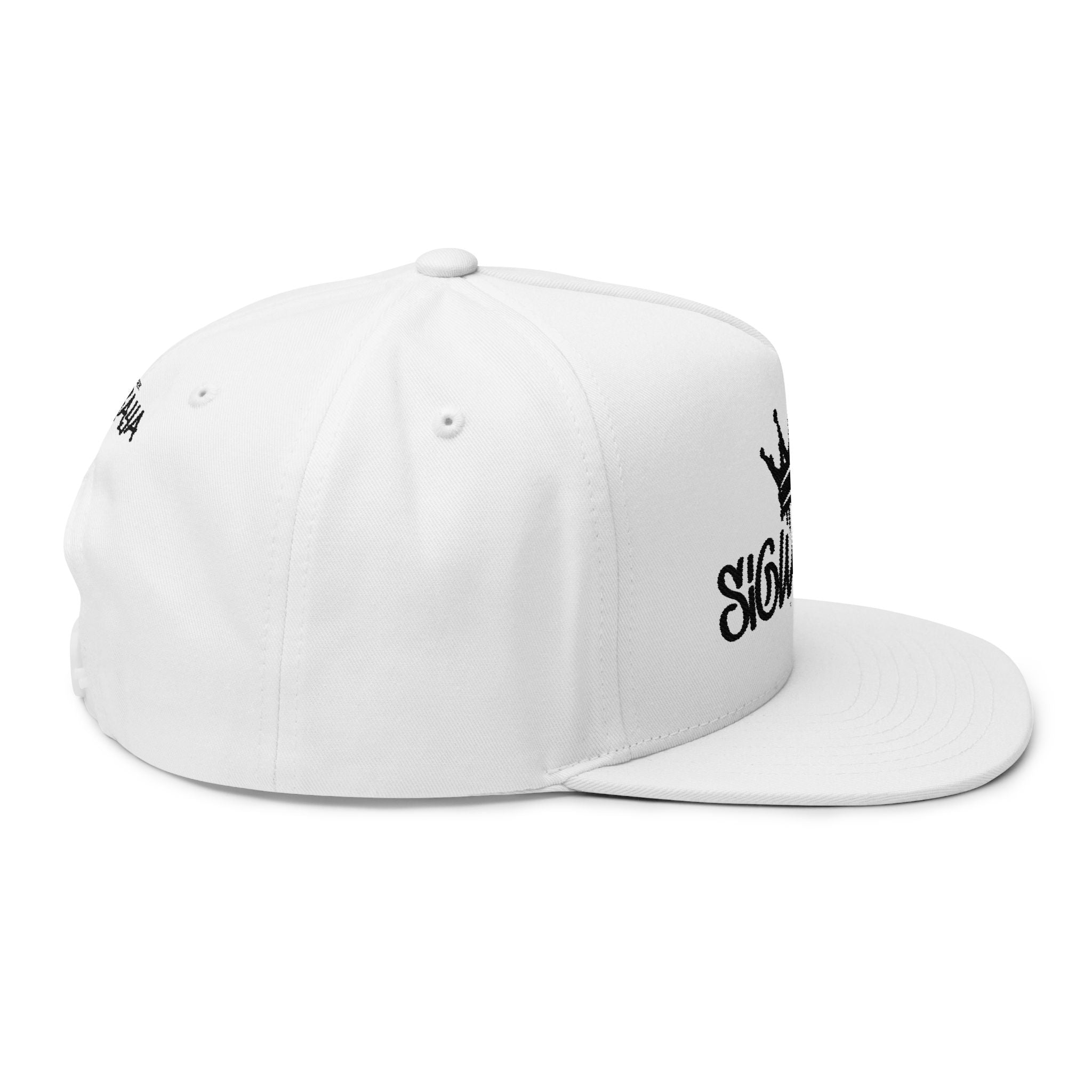 Snapback Hat — 'SiGwaraja' Crown Embroidered Flat Bill Cap