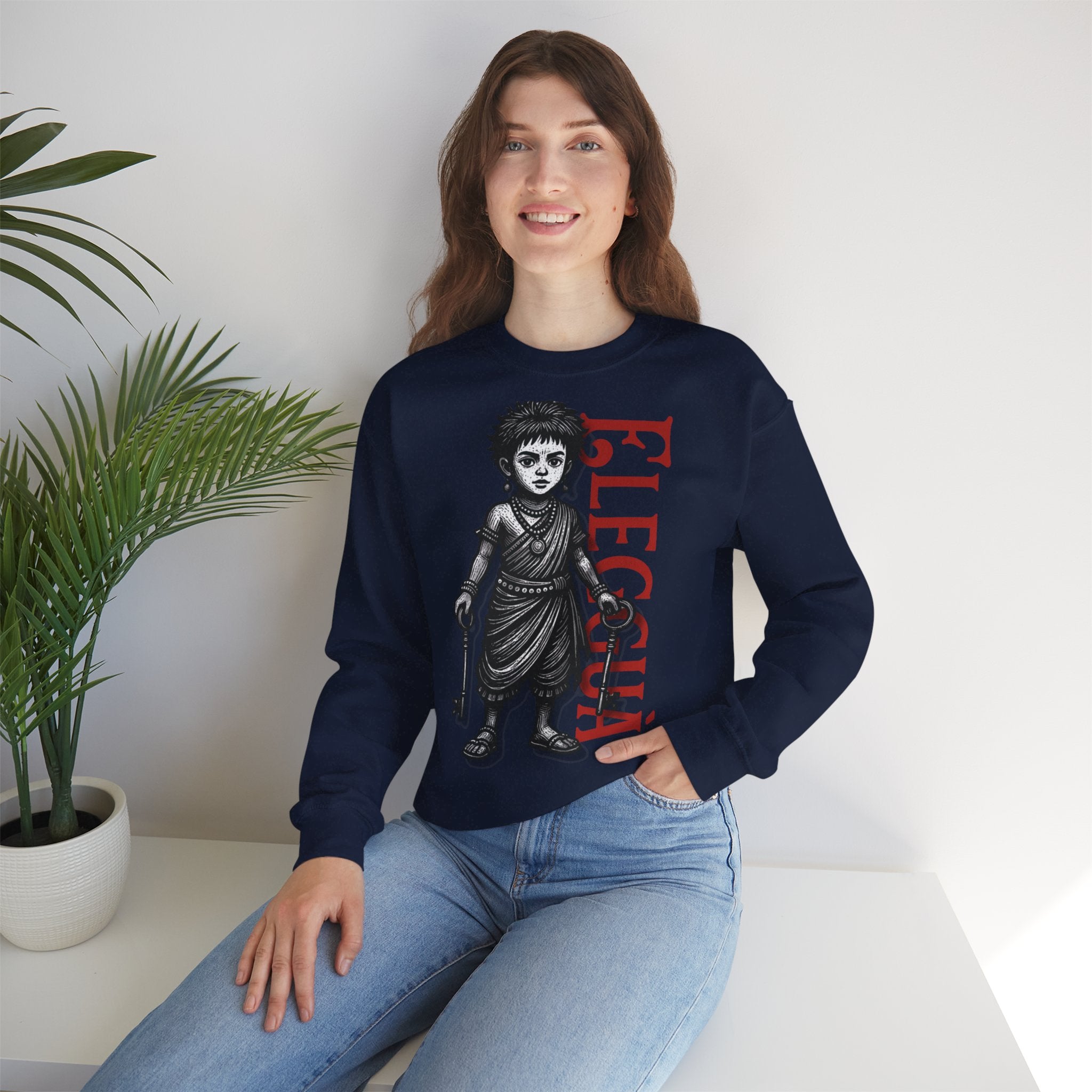 Elegguá Child Sweatshirt – Santería/Orisha Devotional Crewneck