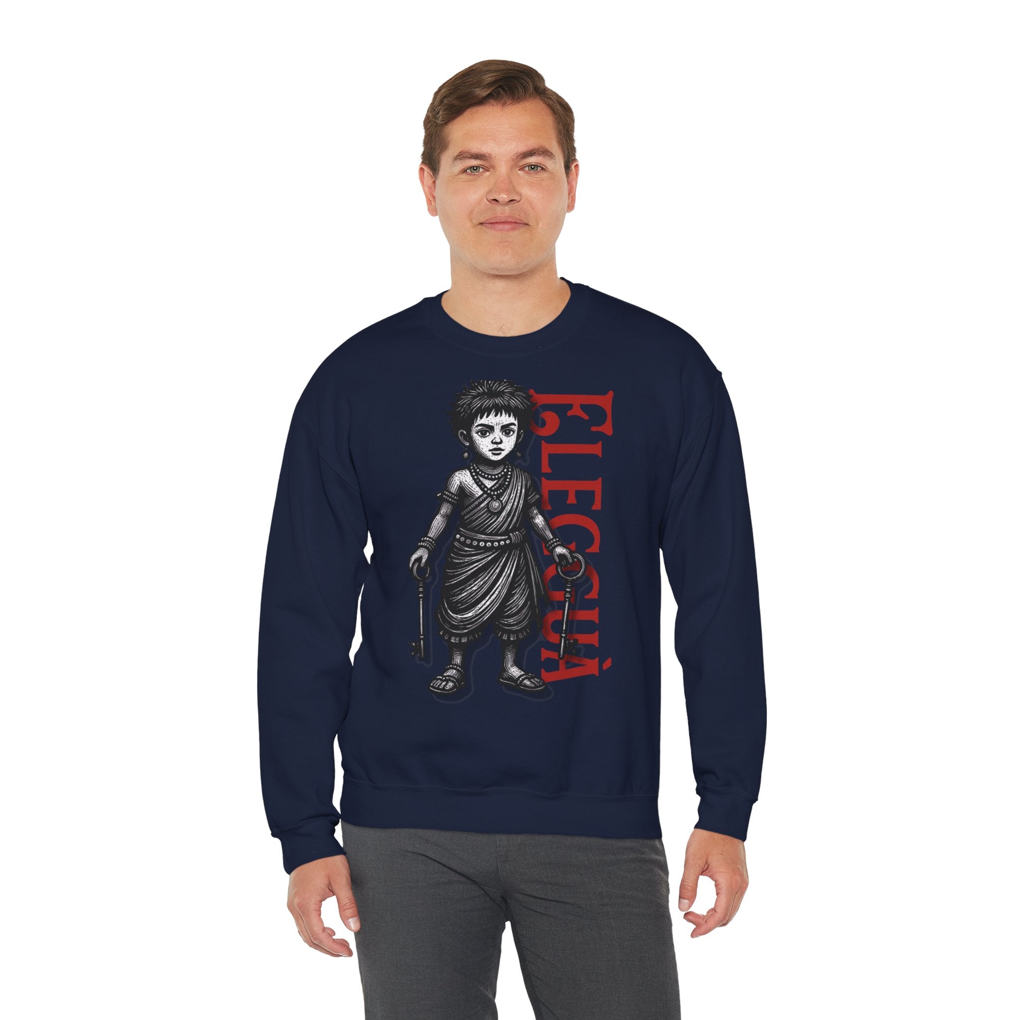 Elegguá Child Sweatshirt – Santería/Orisha Devotional Crewneck