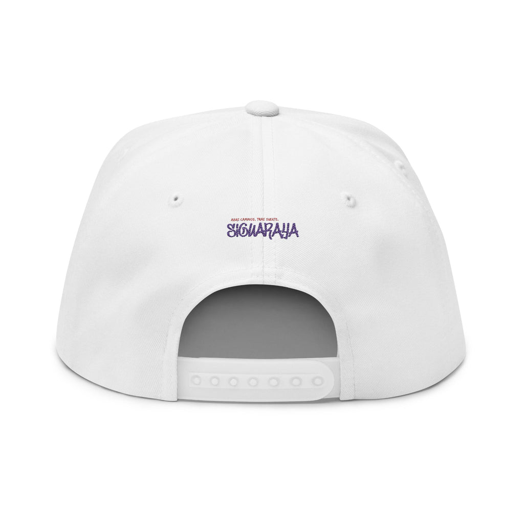 Cuba Embroidered Flat Bill Cap — Vintage Script Cuban Pride Snapback