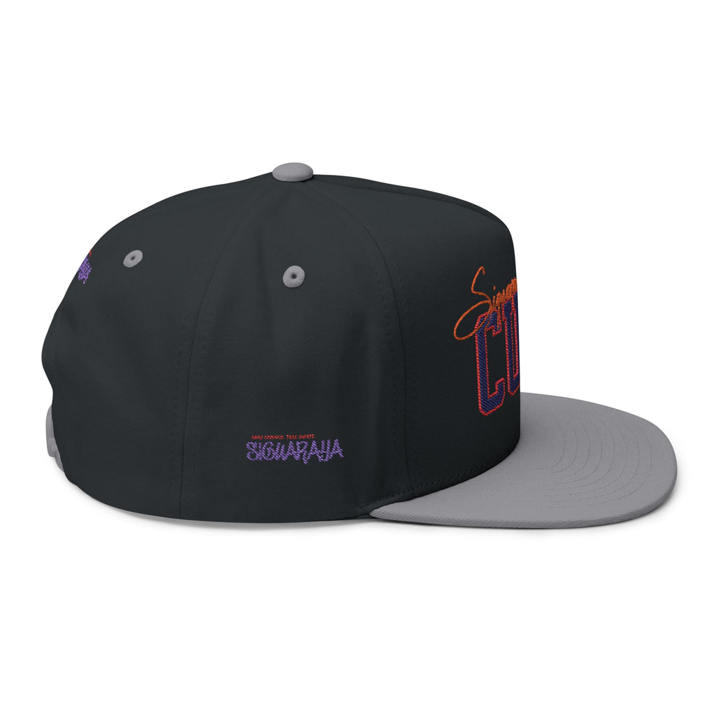 Cuba Embroidered Flat Bill Cap — Vintage Script Cuban Pride Snapback