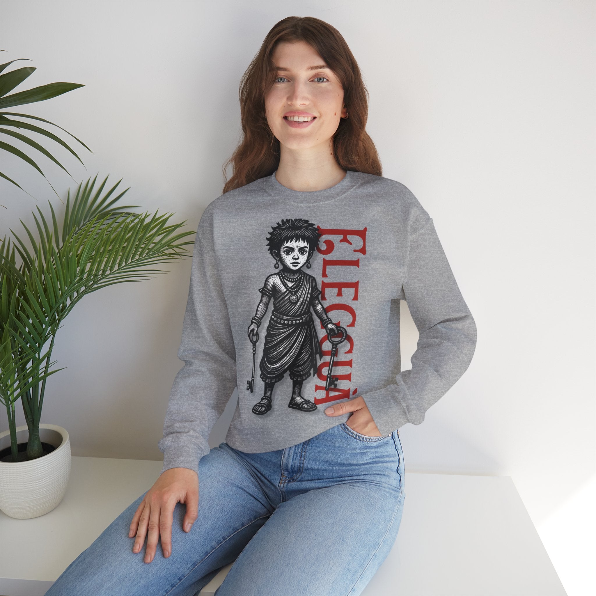 Elegguá Child Sweatshirt – Santería/Orisha Devotional Crewneck