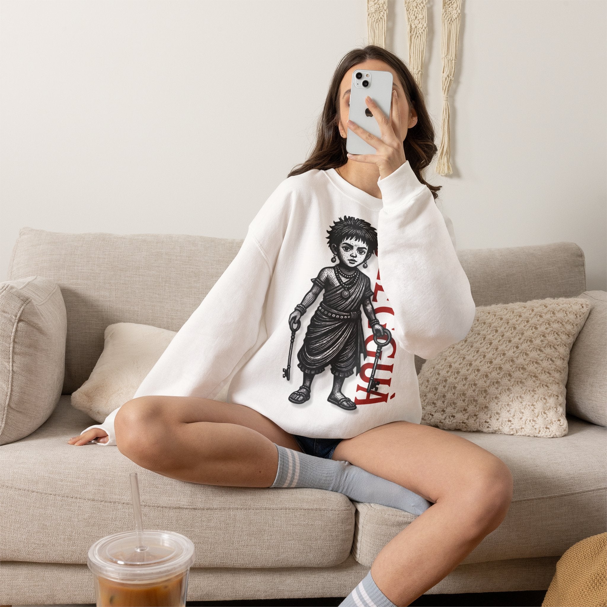 Elegguá Child Sweatshirt – Santería/Orisha Devotional Crewneck